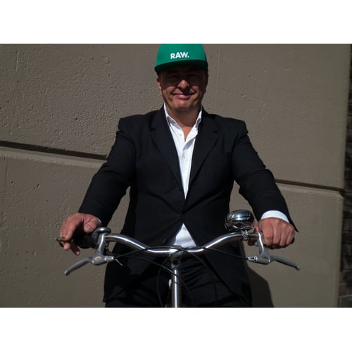 cap no glasses bike and cigar