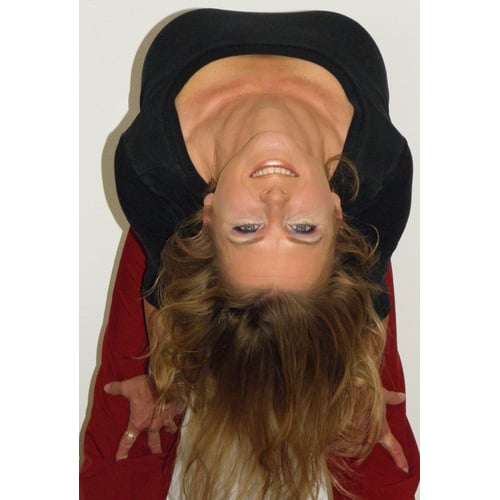 Visagiemodel Margaretha van der Vet tv make-up - onderste boven 